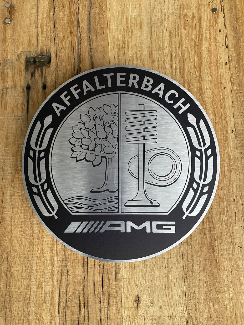 Reclamebord Affalterbachlogo 40x40cm aluminium