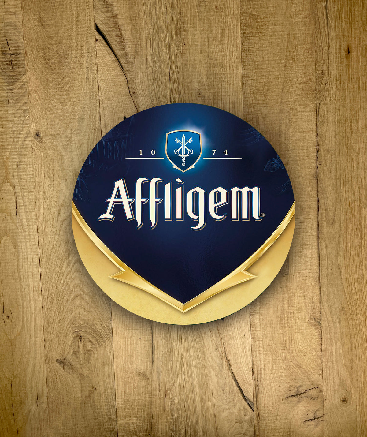 Reclamebord Affligem logo 40x40cm aluminium
