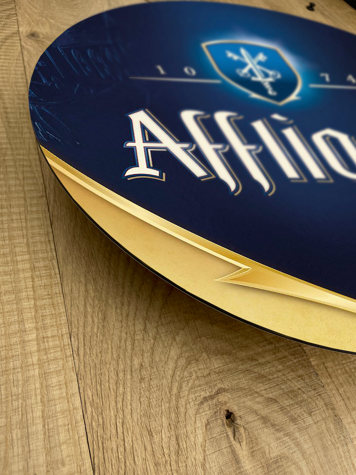 Reclamebord Affligem logo 40x40cm aluminium