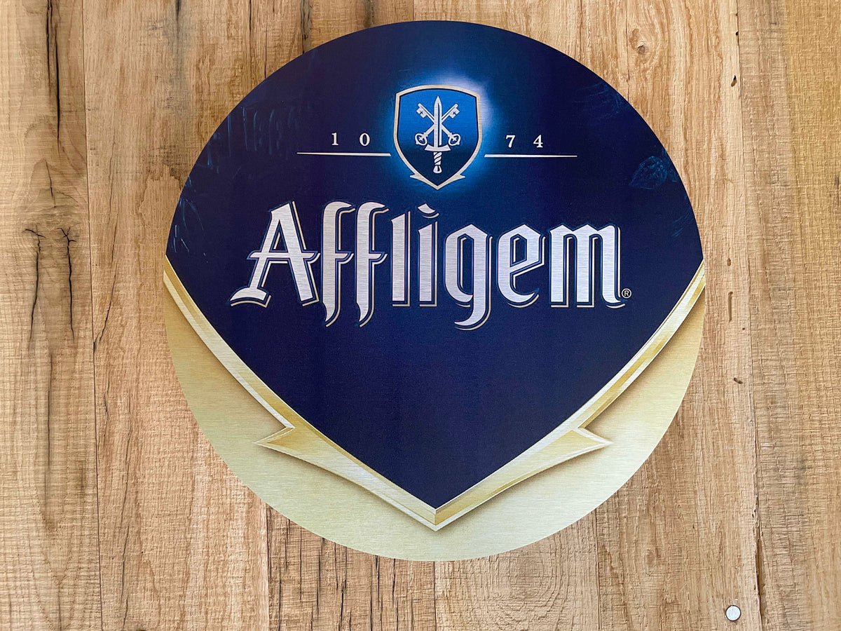 Reclamebord Affligem logo 40x40cm aluminium