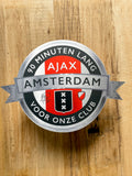 Reclamebord Embleem Ajax 90 minuten lang (zwart) aluminium