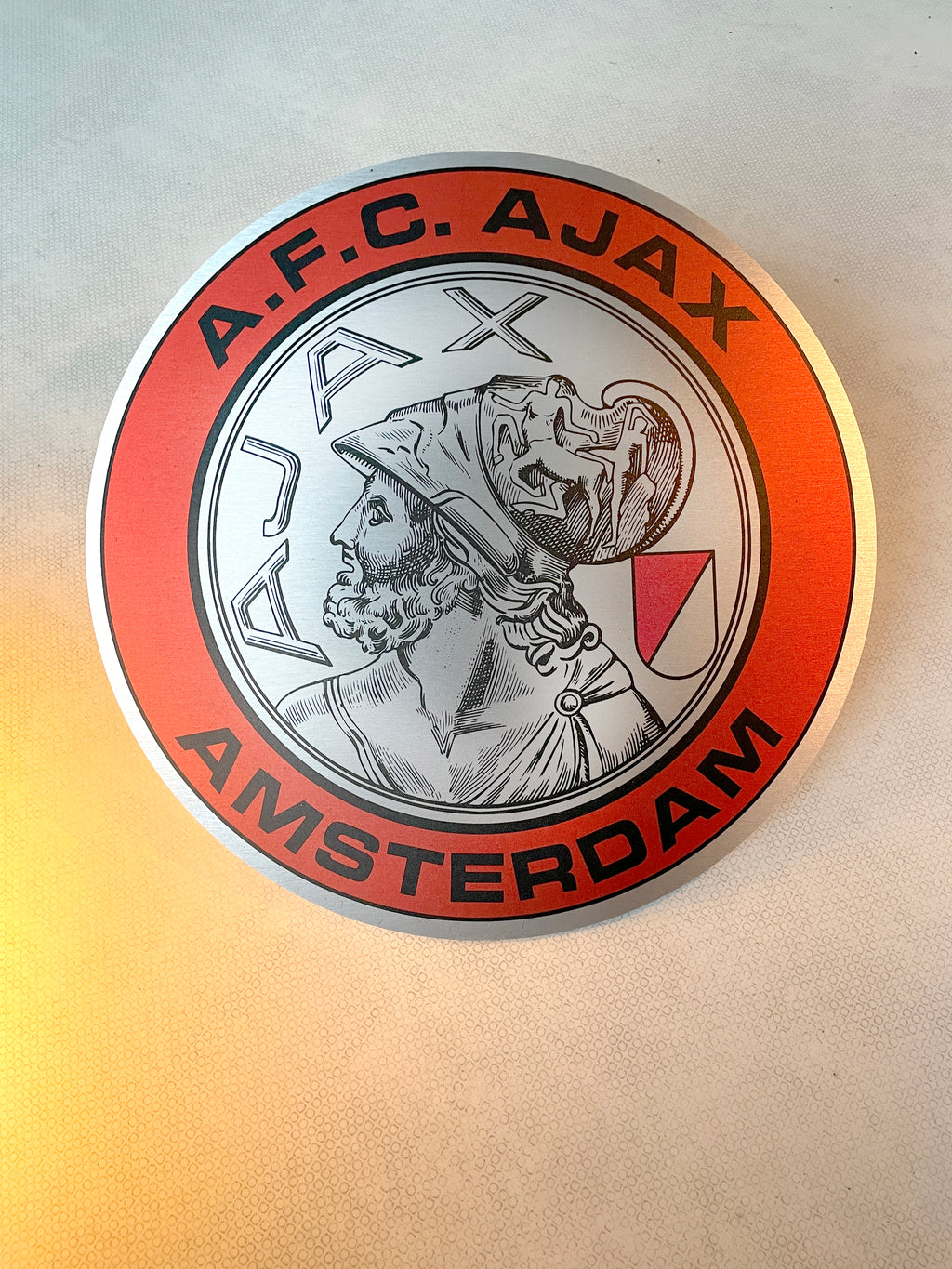 Ajax Classic Logo Reclamebord – Aluminium 40x40 cm