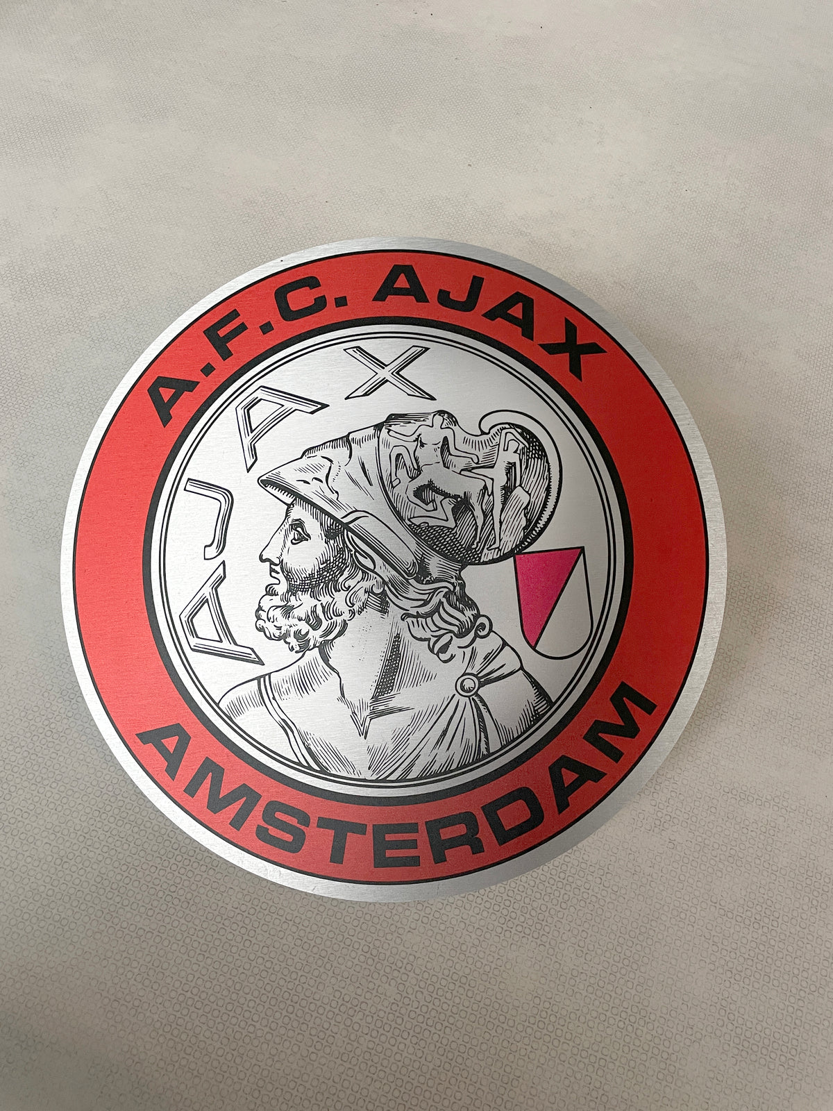 Ajax Classic Logo Reclamebord – Aluminium 40x40 cm