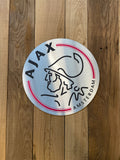 Reclamebord Ajax logo modern strak 40x40cm aluminium