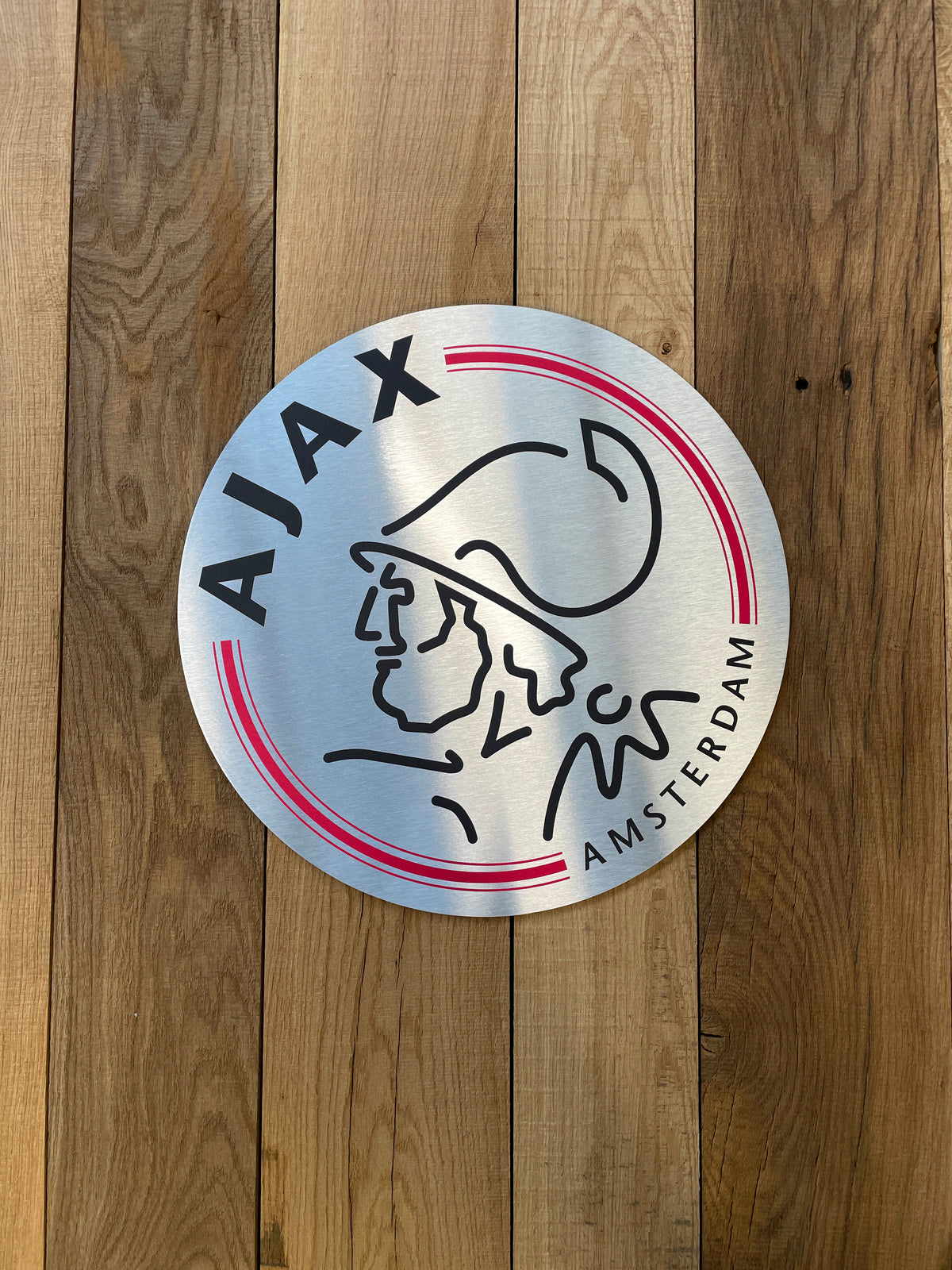 Reclamebord Ajax logo modern strak 40x40cm aluminium