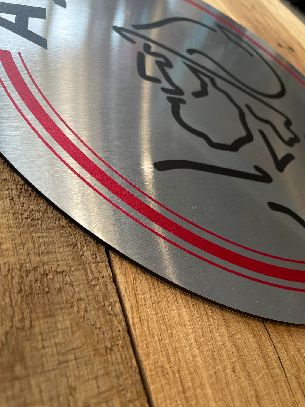 Reclamebord Ajax logo modern strak 40x40cm aluminium