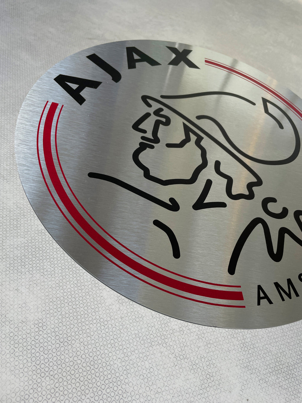 Reclamebord Ajax logo modern strak 40x40cm aluminium