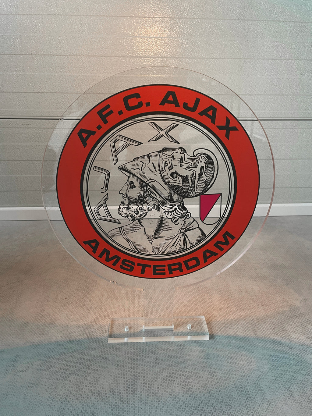 Reclamezuil Ajax logo classic, plexiglas, 35x45cm, 10 mm dik