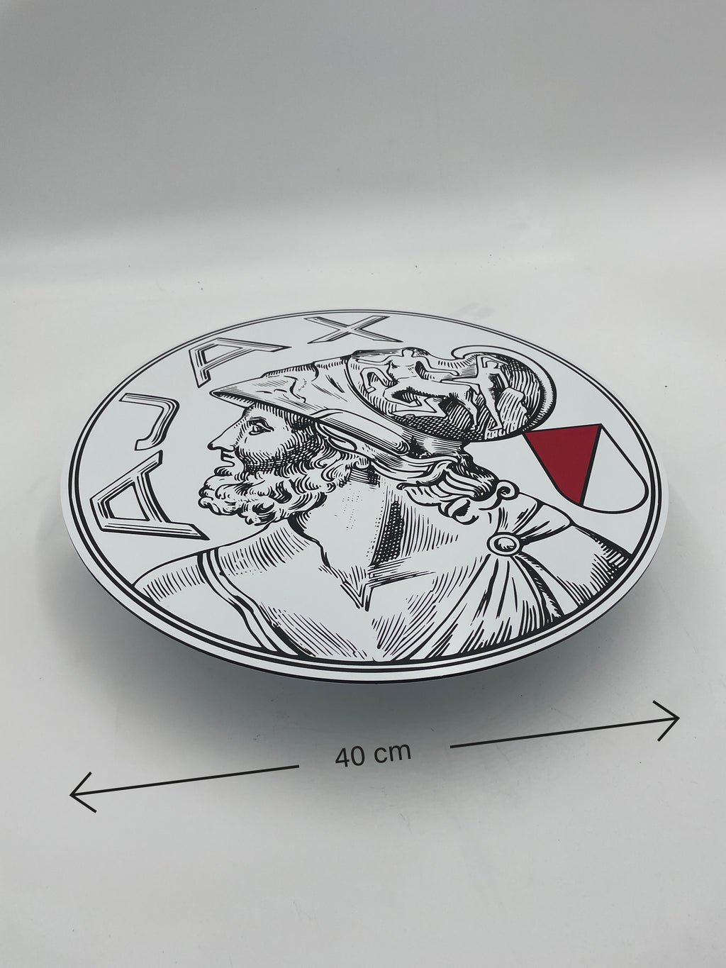 Reclamebord Ajax logo oud nieuw Arena, aluminium, 40x40cm