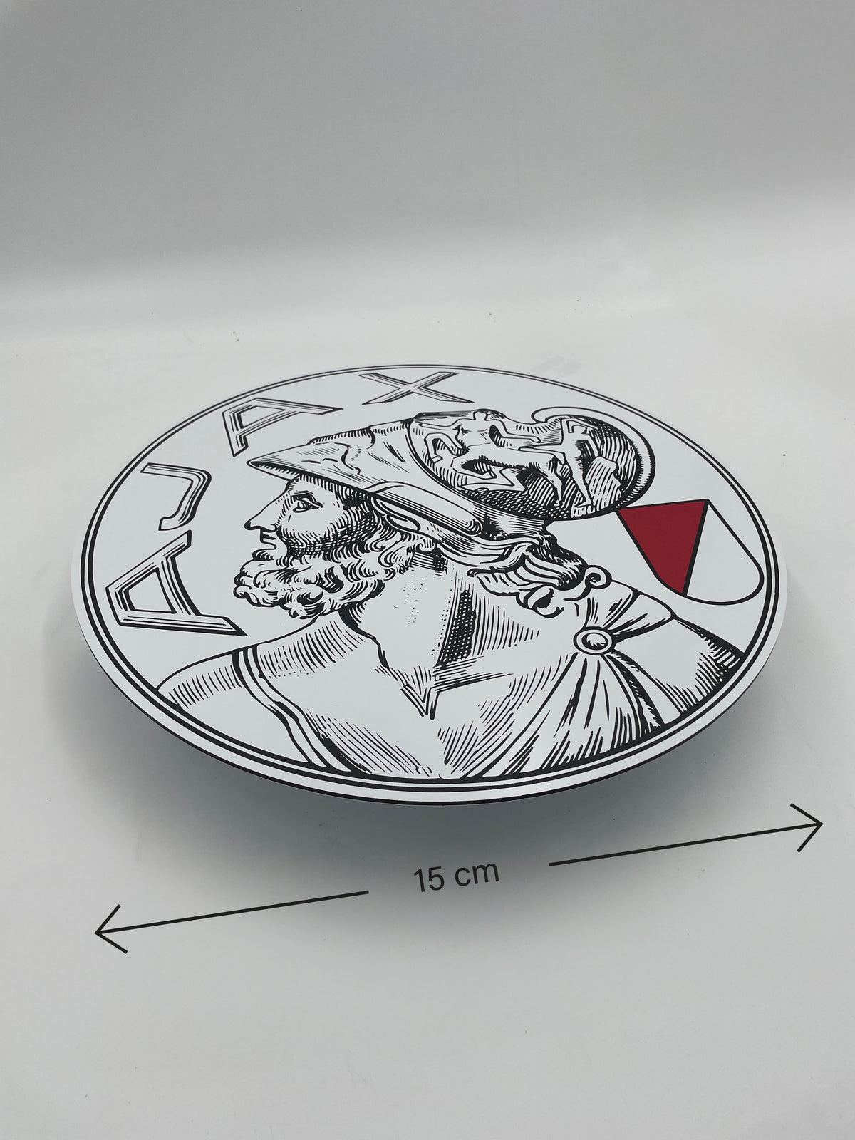 Reclamebord Ajax logo oud nieuw Arena, aluminium, 40x40cm