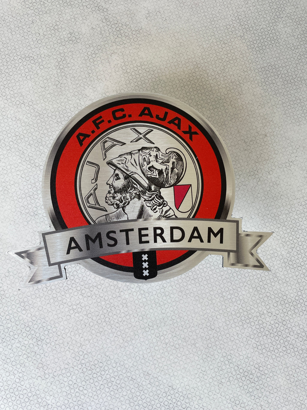 Reclamebord Ajax embleem logo 40x40cm aluminium