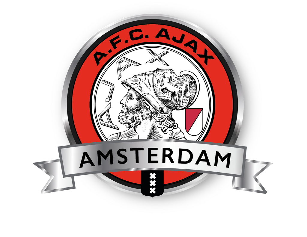 Reclamebord Ajax embleem logo 40x40cm aluminium