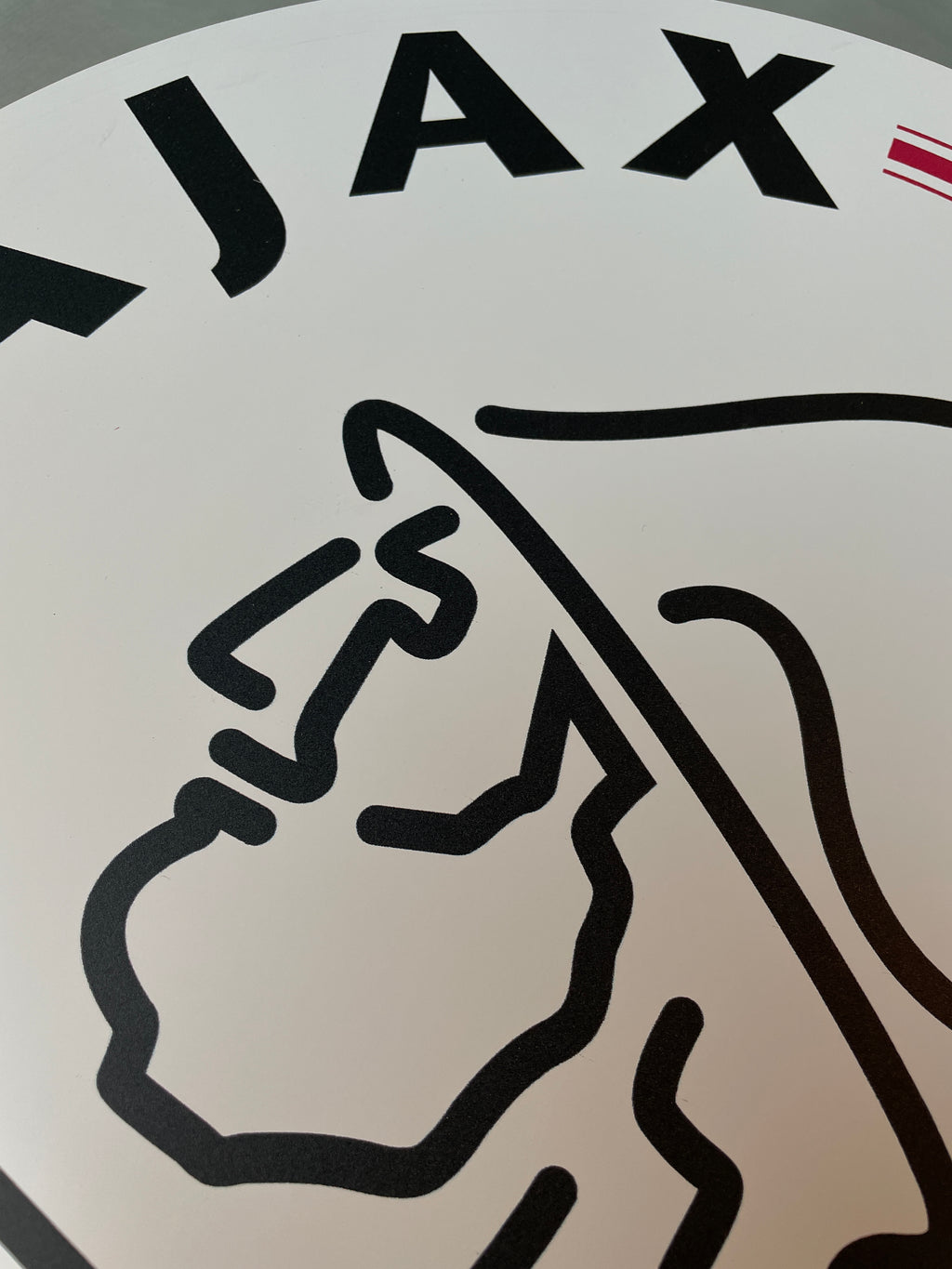 Reclamebord Ajax logo modern strak wit 40x40cm aluminium