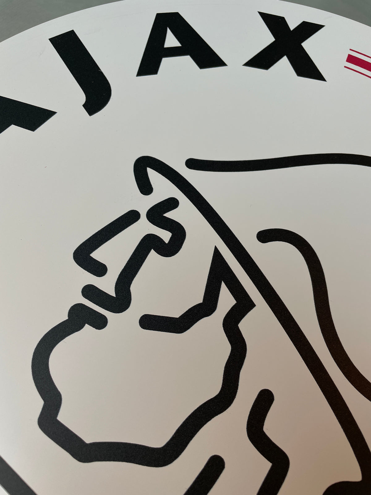 Reclamebord Ajax logo modern strak wit 40x40cm aluminium