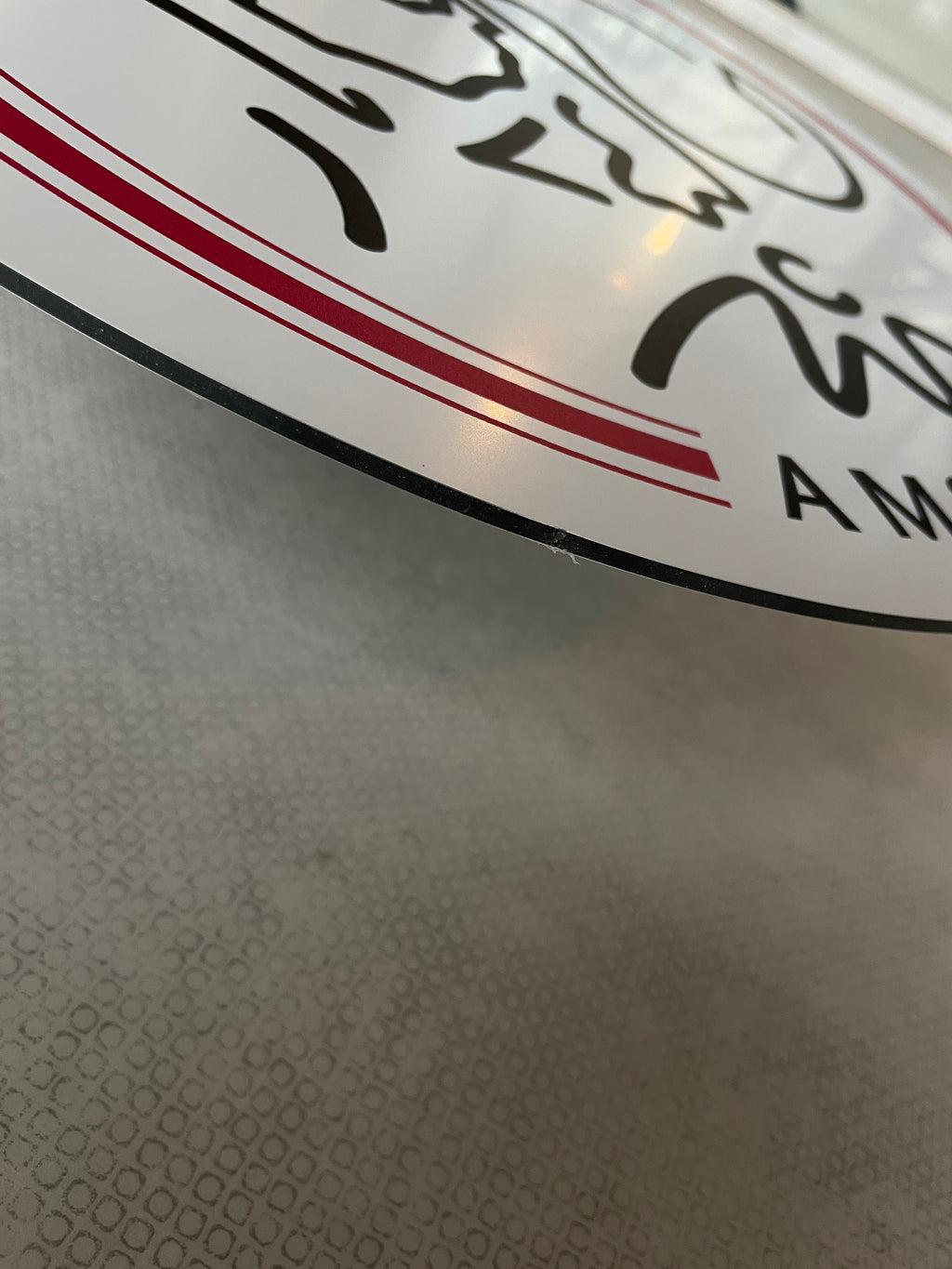 Reclamebord Ajax logo modern strak wit 40x40cm aluminium