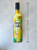 Reclamebord Apenshot fles groot, 70cm hoog, aluminium