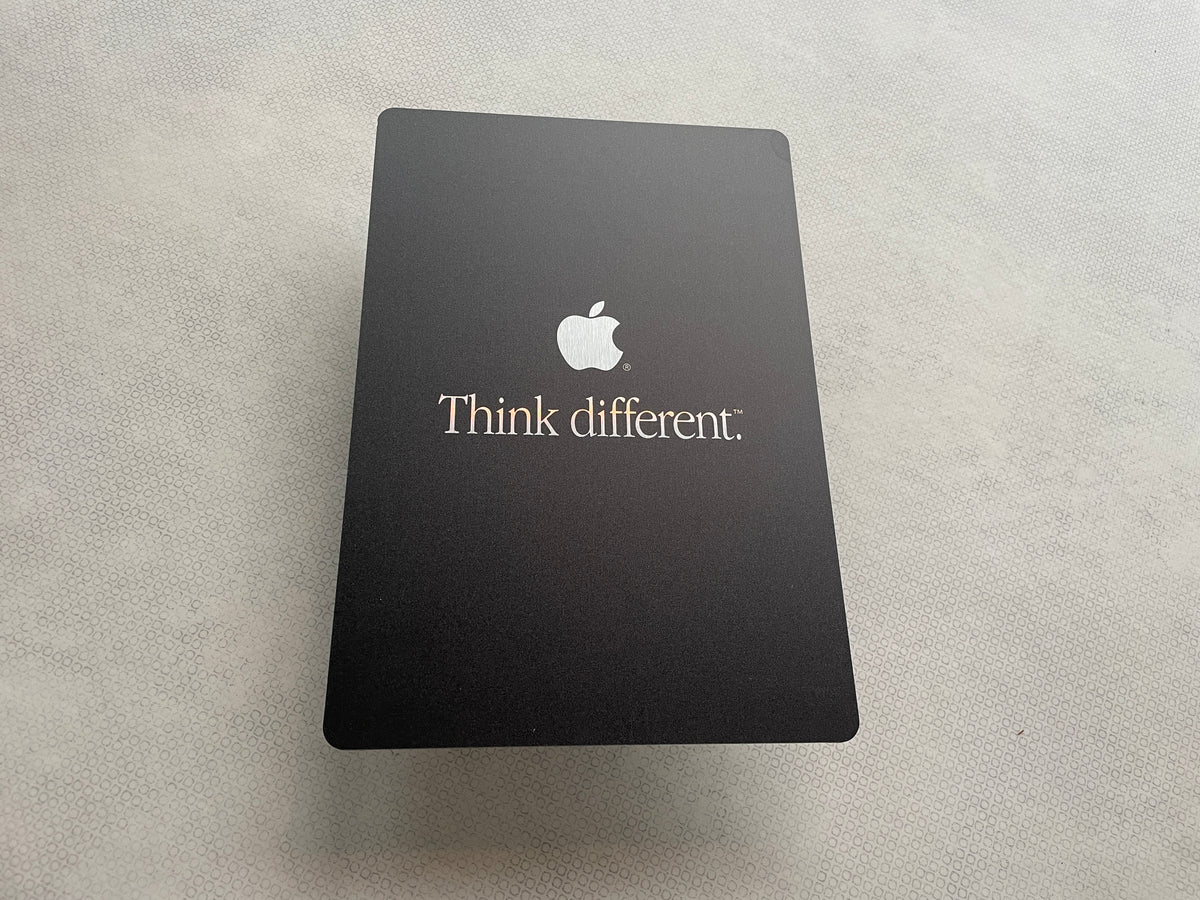 Reclamebord Apple logo Think Different, 30x21cm aluminium