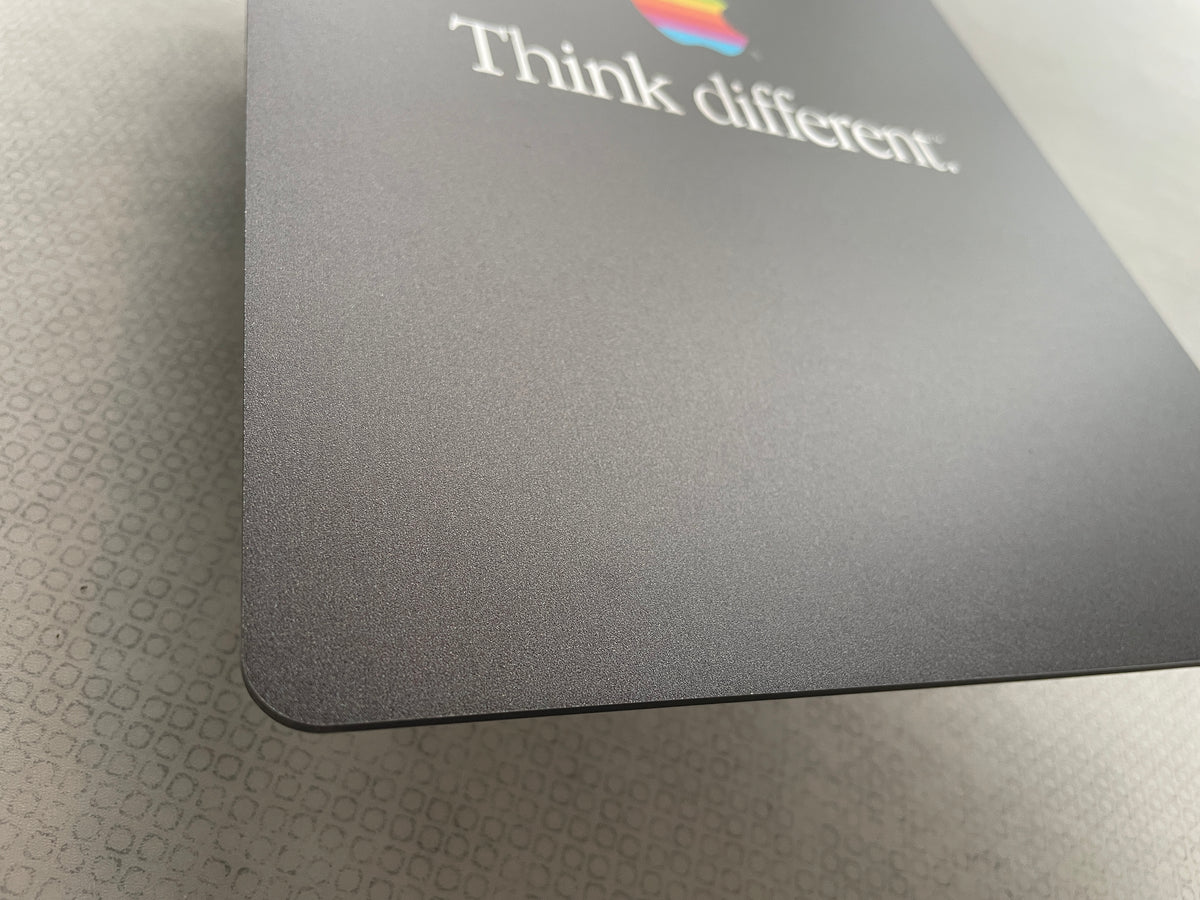 Reclamebord Apple logo Think Different, 30x21cm aluminium