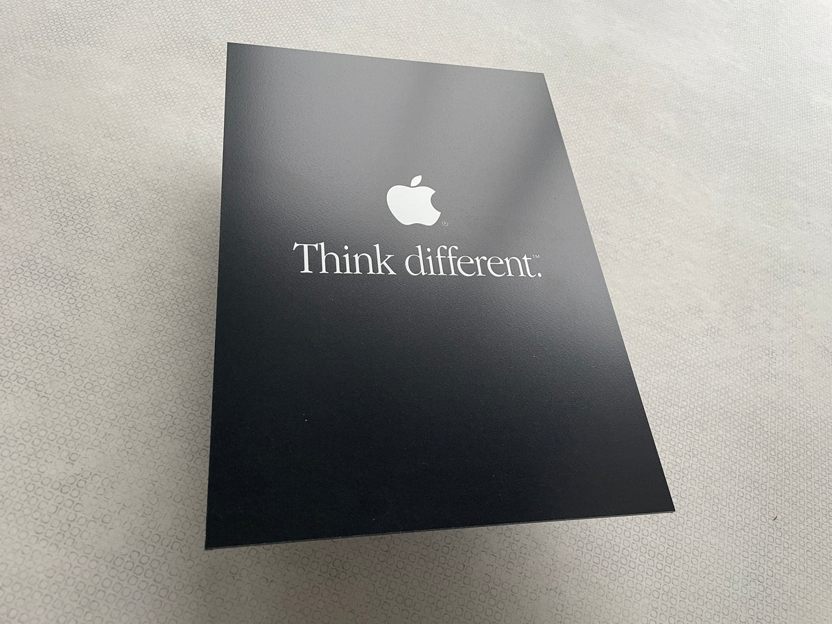 Reclamebord Apple logo Think Different, 30x21cm aluminium