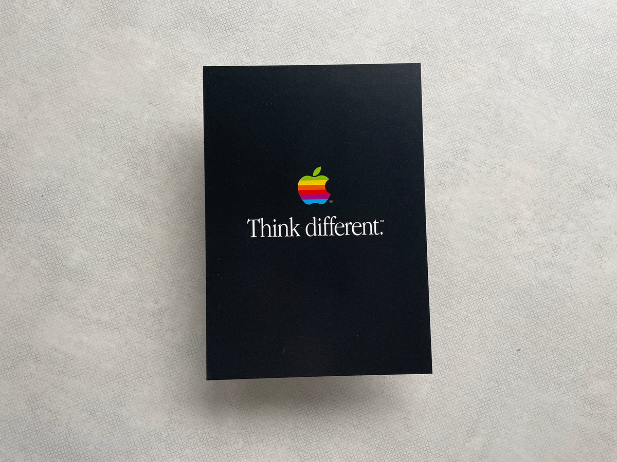 Reclamebord Apple logo Think Different, 30x21cm aluminium