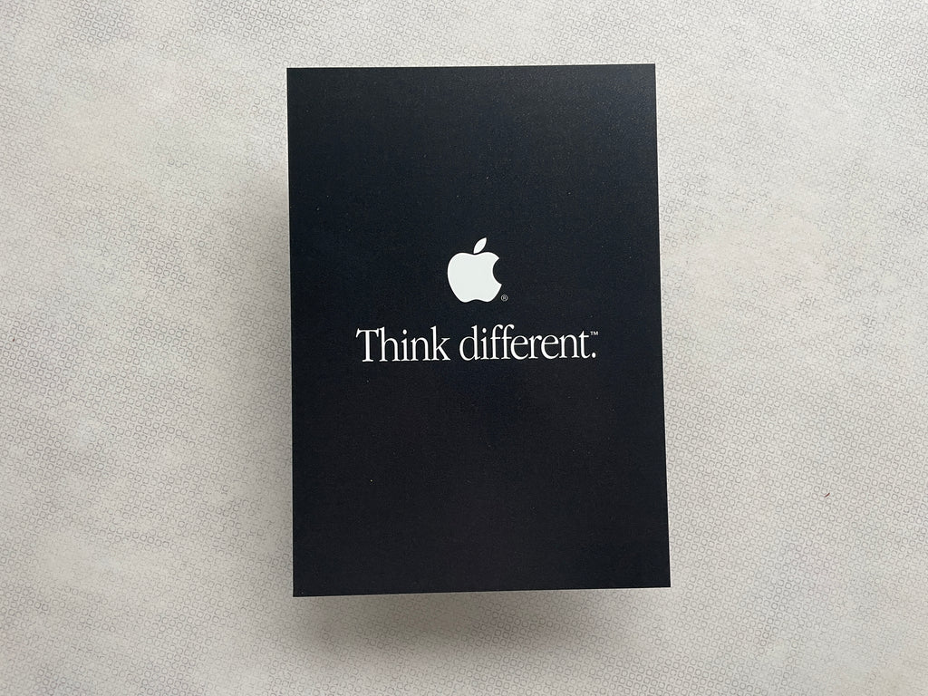Reclamebord Apple logo Think Different, 30x21cm aluminium