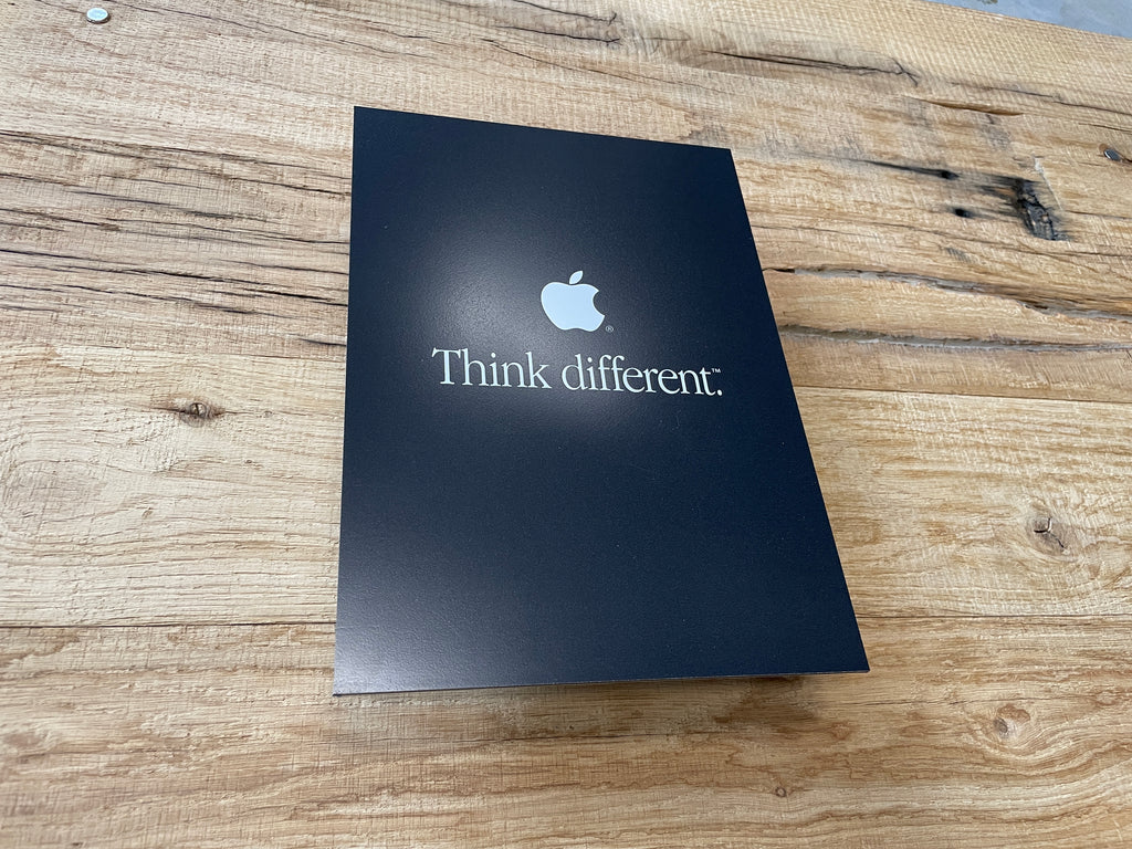Reclamebord Apple logo Think Different, 30x21cm aluminium