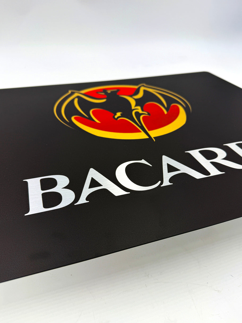 Reclamebord Bacardi glans logo, aluminium, 50x40cm
