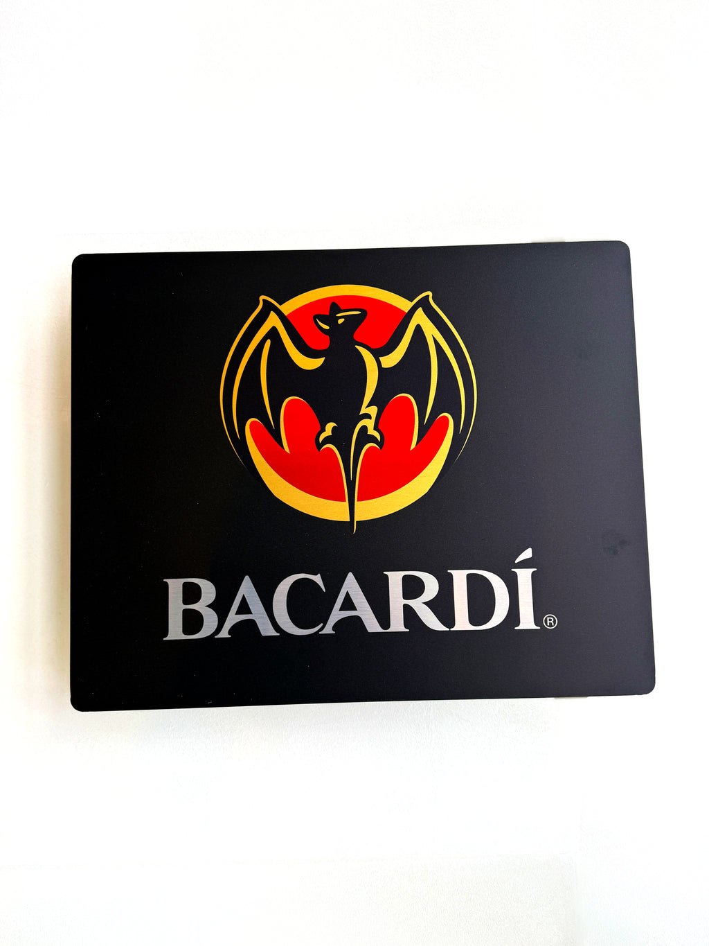 Reclamebord Bacardi glans logo, aluminium, 50x40cm