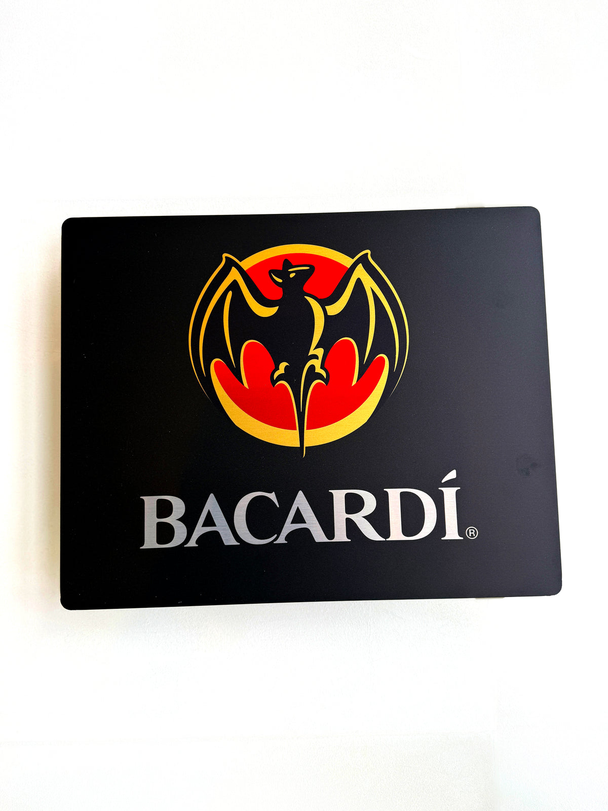 Reclamebord Bacardi glans logo, aluminium, 50x40cm
