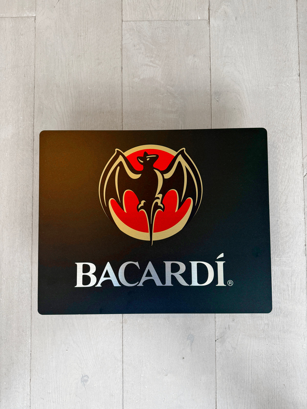 Reclamebord Bacardi glans logo, aluminium, 50x40cm
