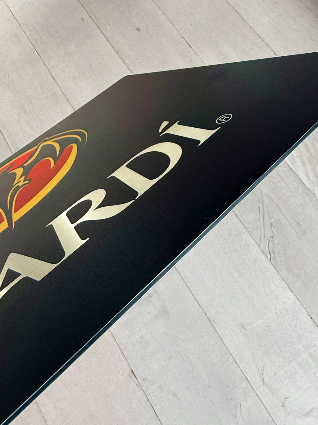 Reclamebord Bacardi glans logo, aluminium, 50x40cm