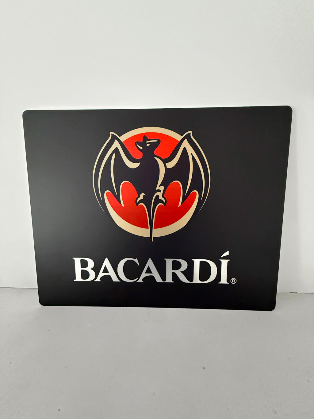 Reclamebord Bacardi glans logo, aluminium, 50x40cm