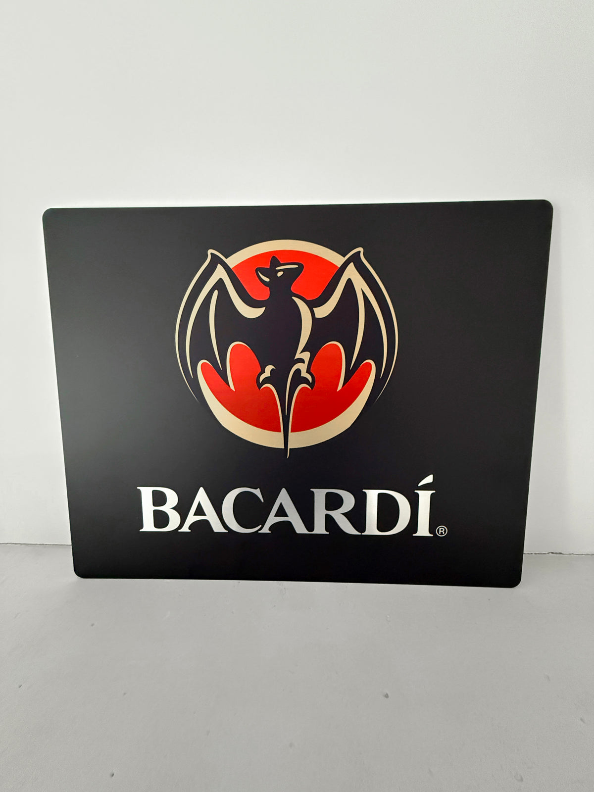 Reclamebord Bacardi glans logo, aluminium, 50x40cm