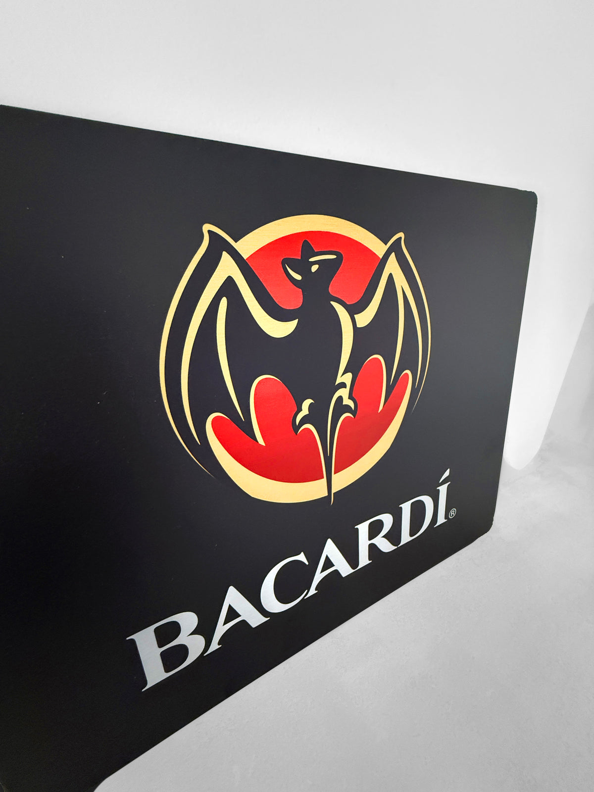 Reclamebord Bacardi glans logo, aluminium, 50x40cm