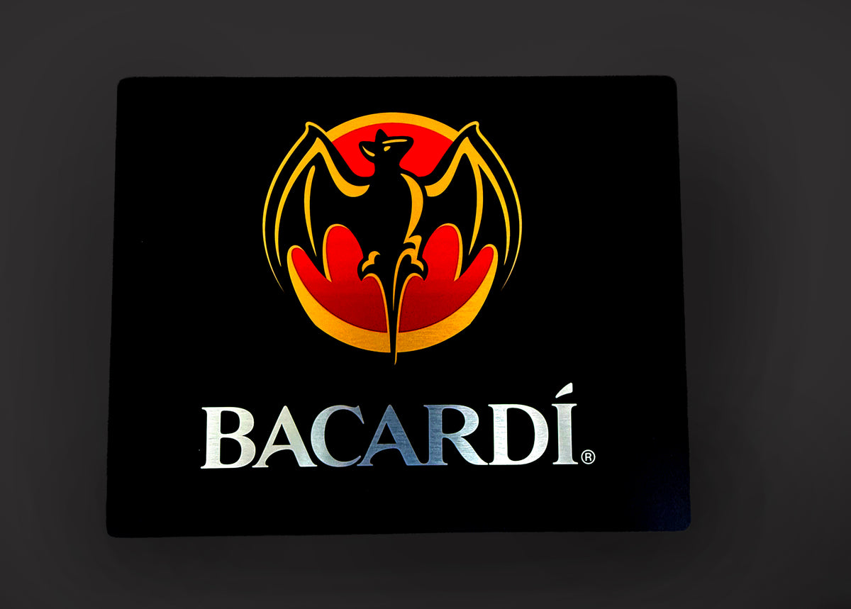 Reclamebord Bacardi glans logo, aluminium, 50x40cm