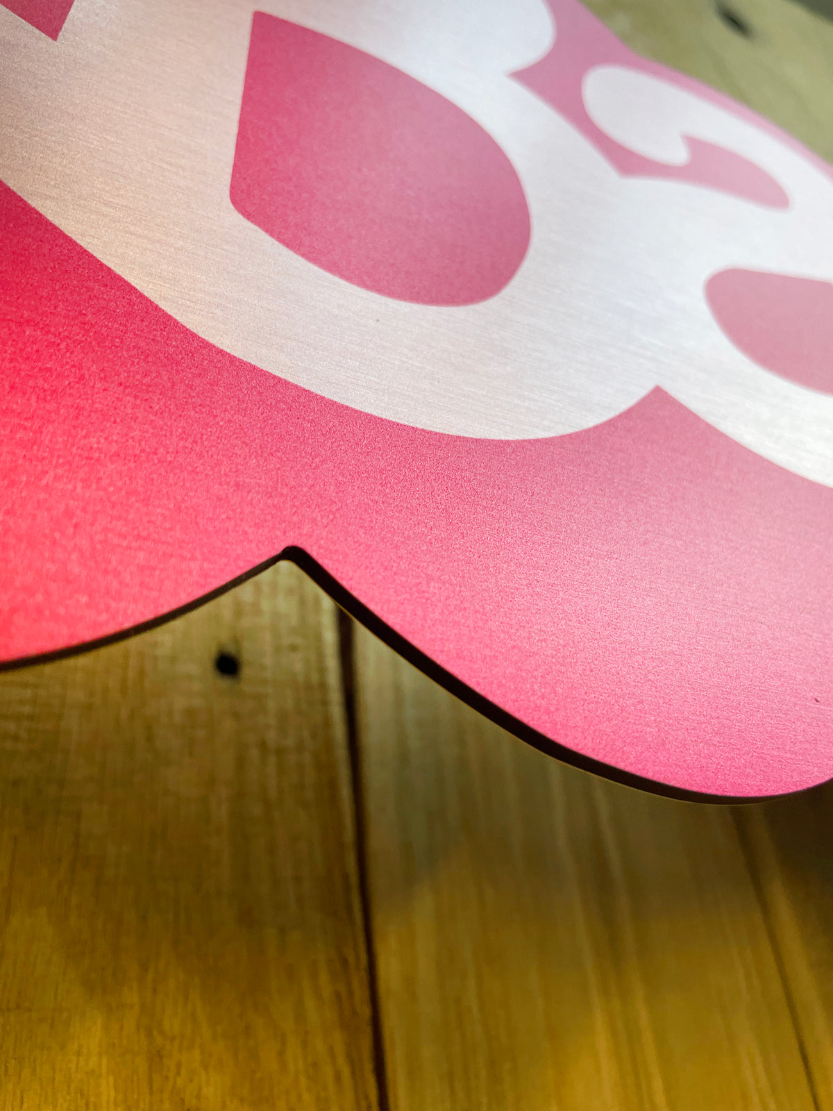 Reclamebord Barbie logo, aluminium, afmeting 57x23 cm