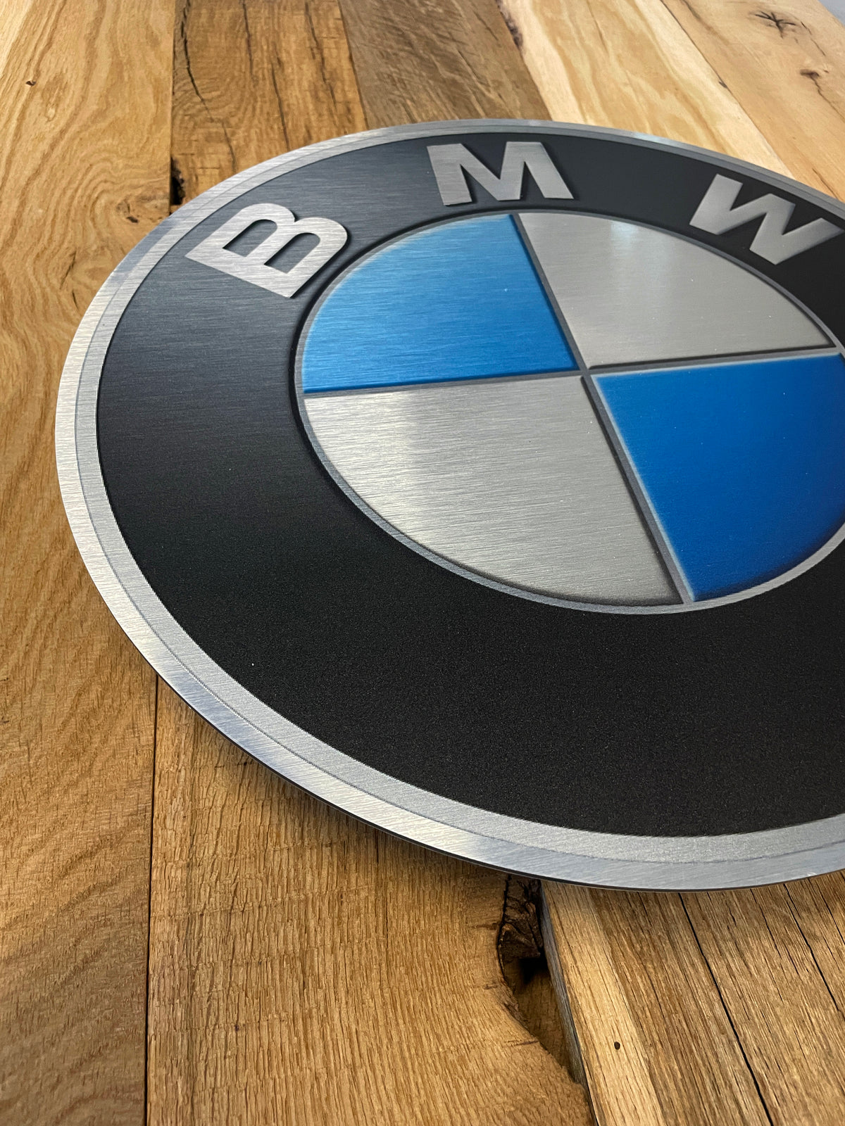 Reclamebord BMW logo embleem 40x40cm aluminium