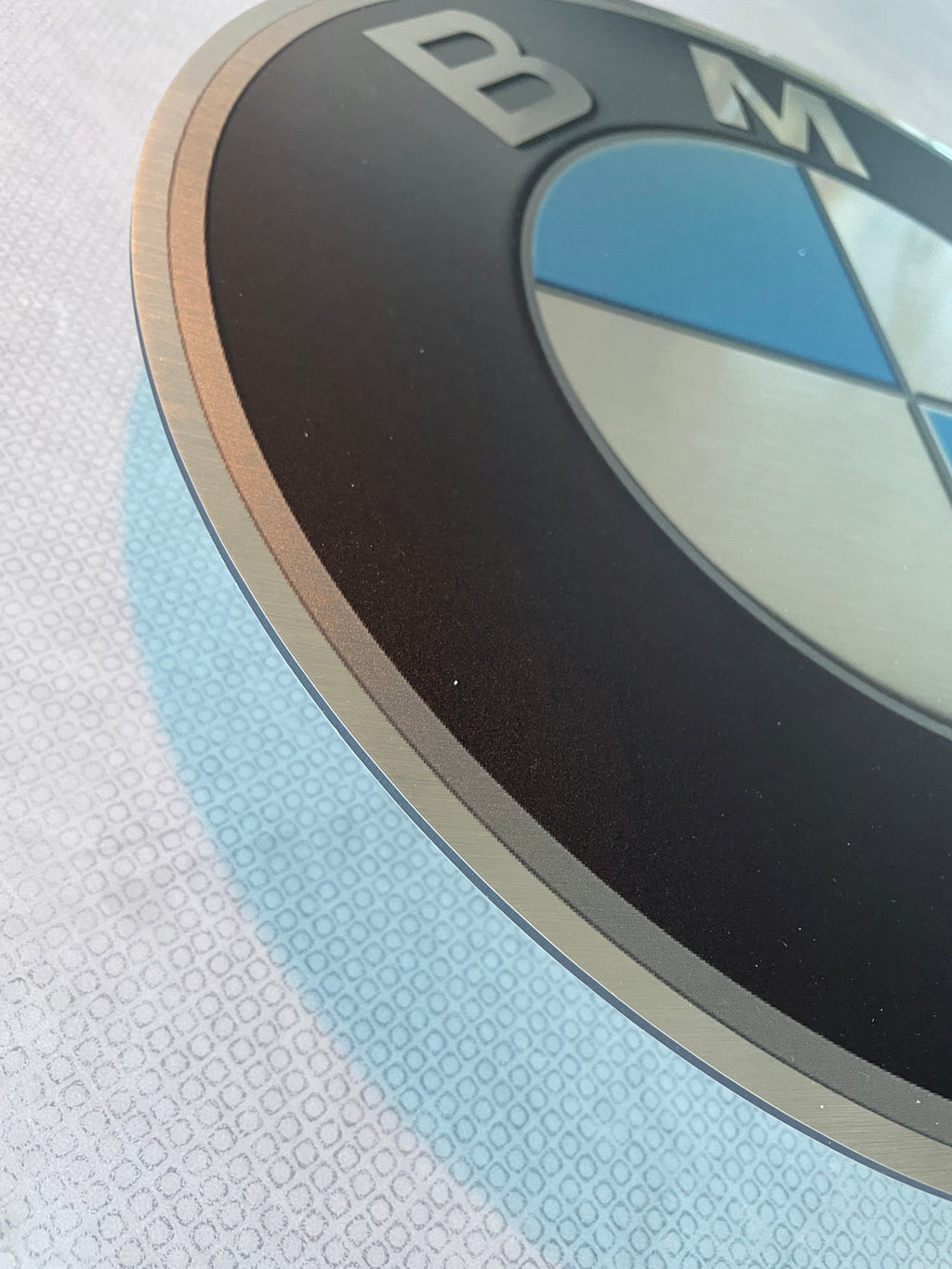 Reclamebord BMW logo embleem 40x40cm aluminium