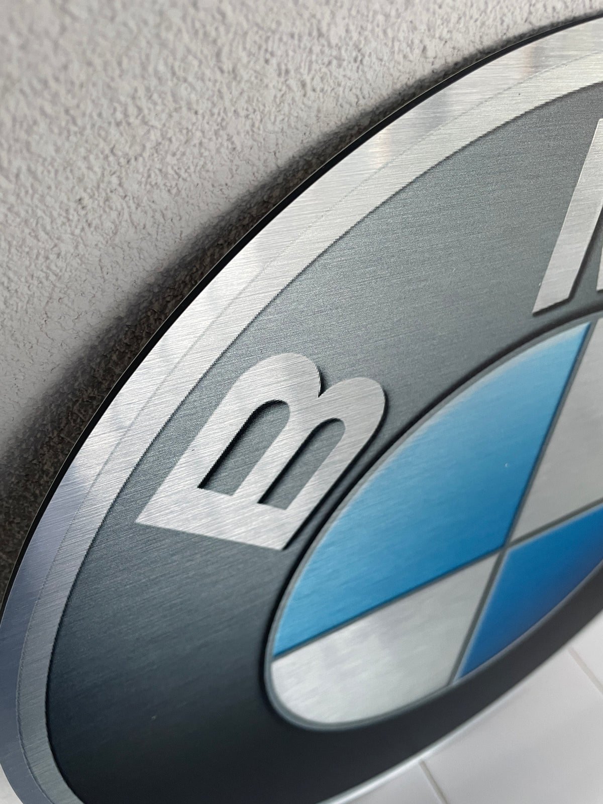 Reclamebord BMW logo embleem 40x40cm aluminium