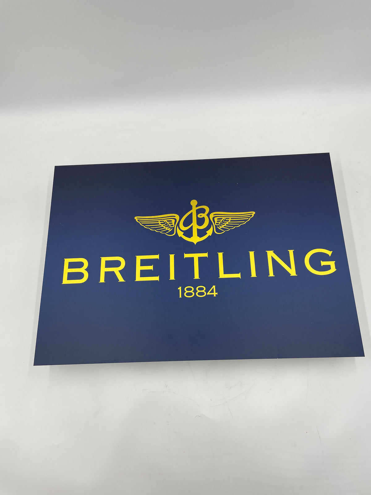 Reclamebord Breitling logo, aluminium, afmeting 40x57 cm