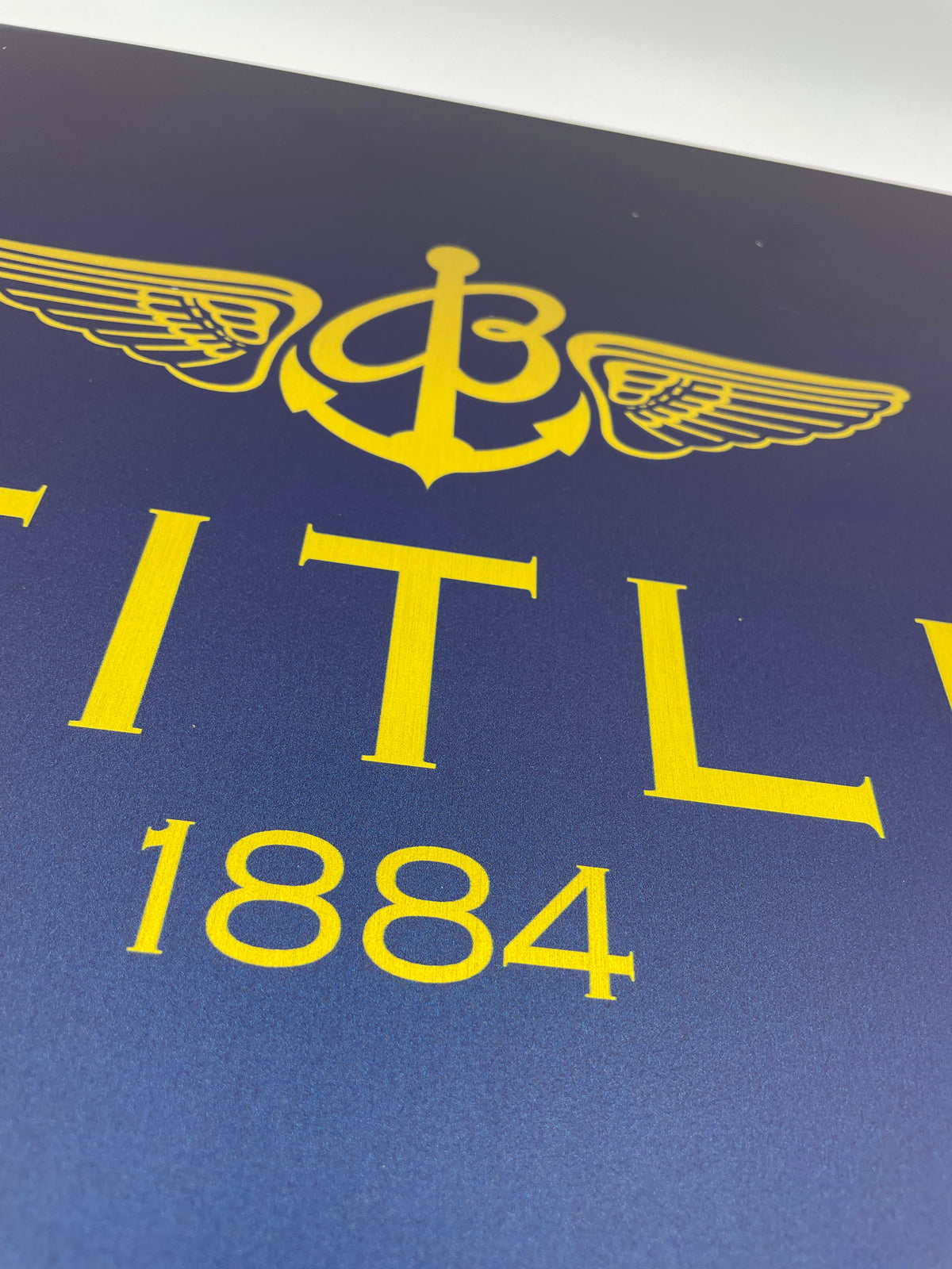 Reclamebord Breitling logo, aluminium, afmeting 40x57 cm