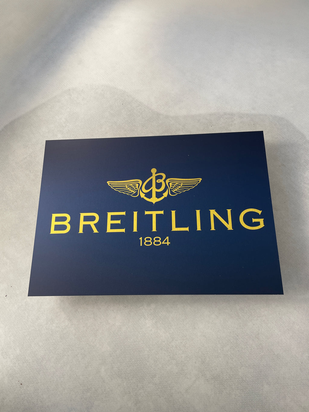 Reclamebord Breitling logo, aluminium, afmeting 40x57 cm