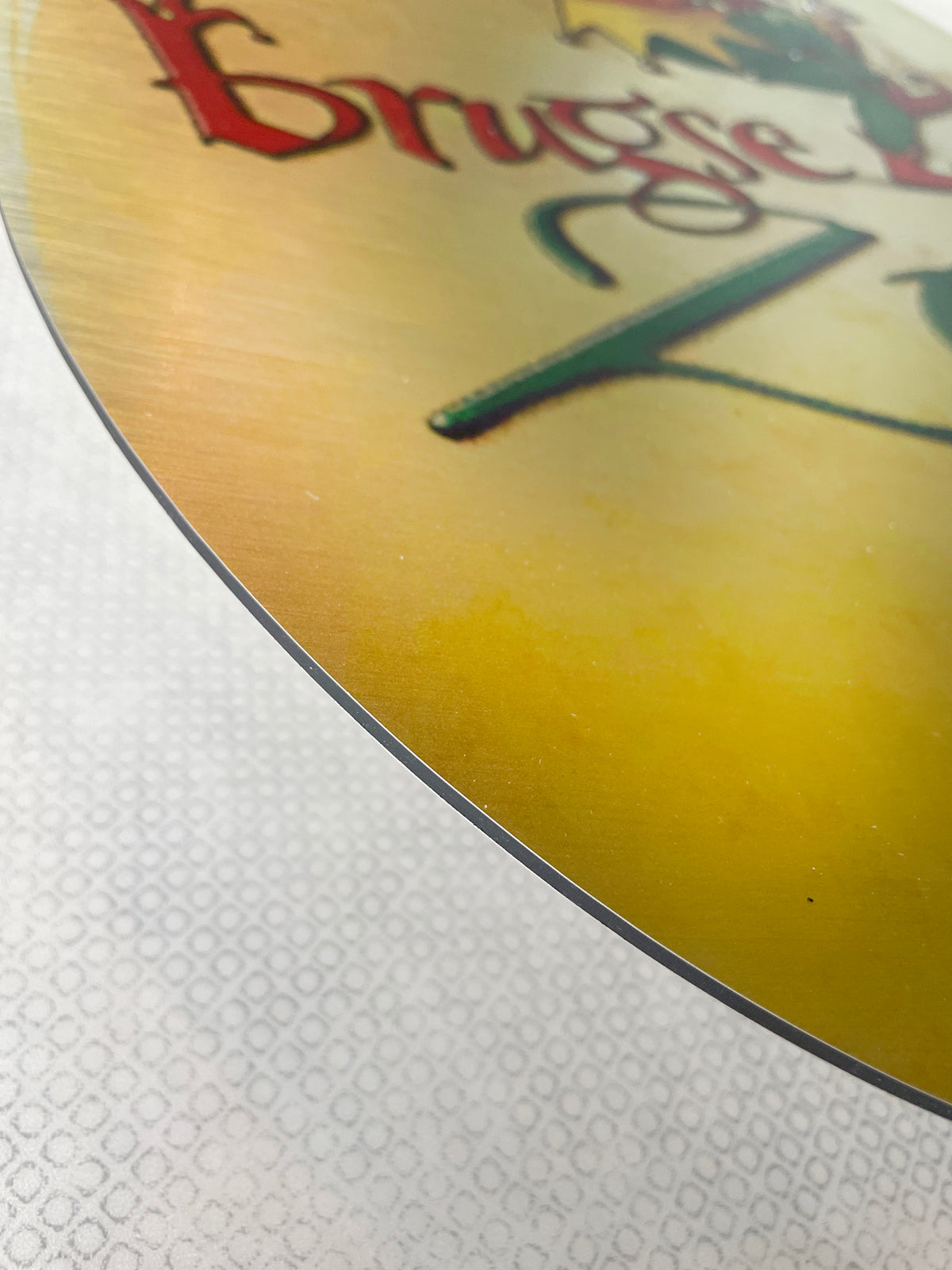 Reclamebord Brugse Zot bier, aluminium, afmeting 37x50 cm