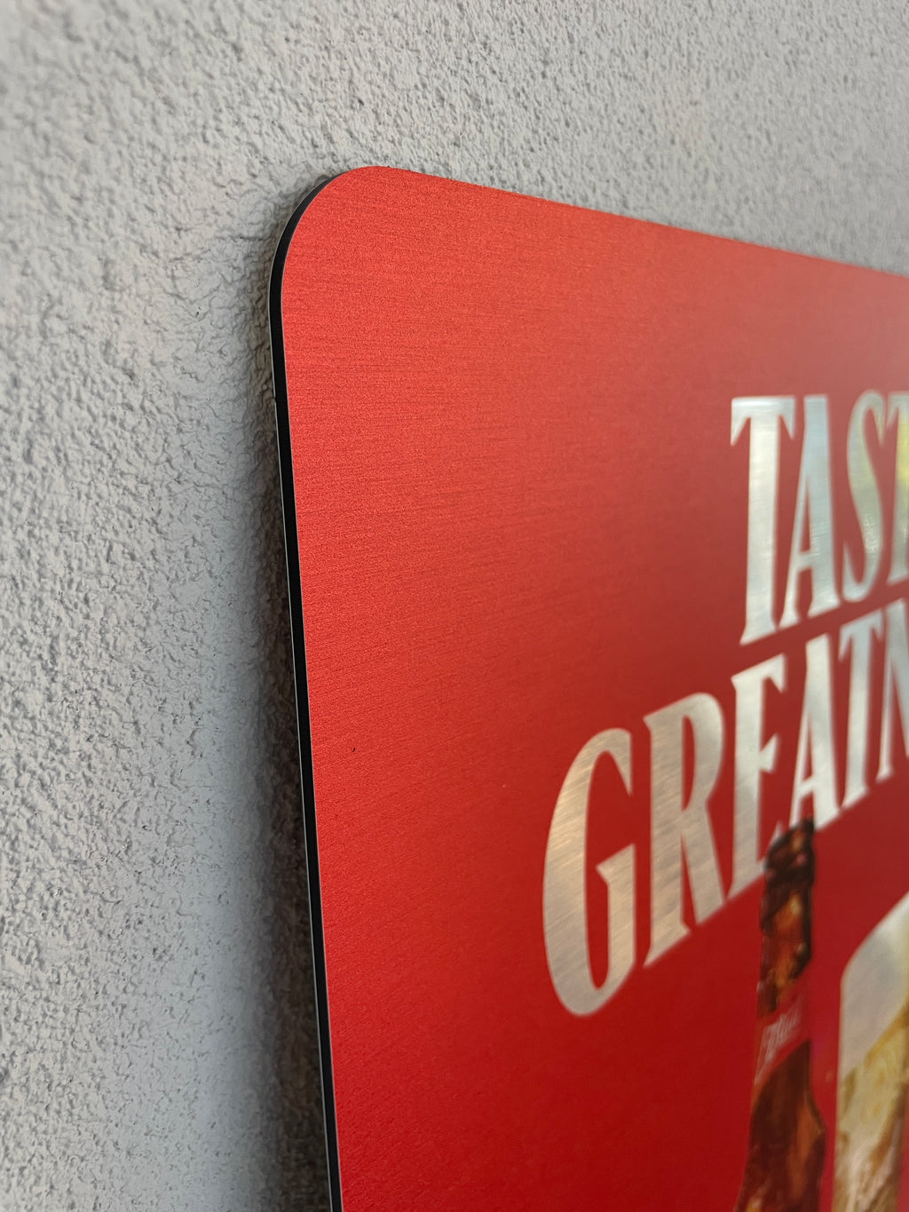 Reclamebord Budweiser bier logo, aluminium, afm 40x50 cm