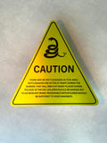 Bord Rattlesnake Caution Snake aluminium, afmeting 40x40 cm