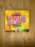 Reclamebord Desperado, aluminium, rvs look, afmeting 40x45cm