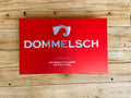Reclamebord Dommelsch bier logo, aluminium, afm 36x57 cm