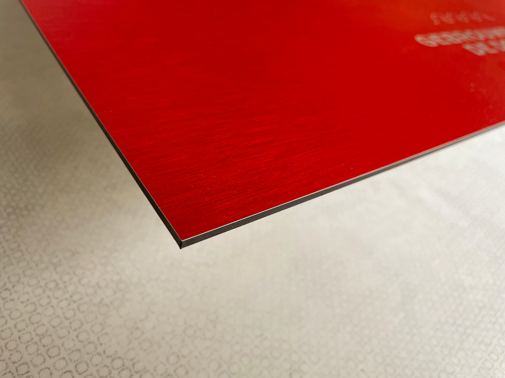 Reclamebord Dommelsch bier logo, aluminium, afm 36x57 cm