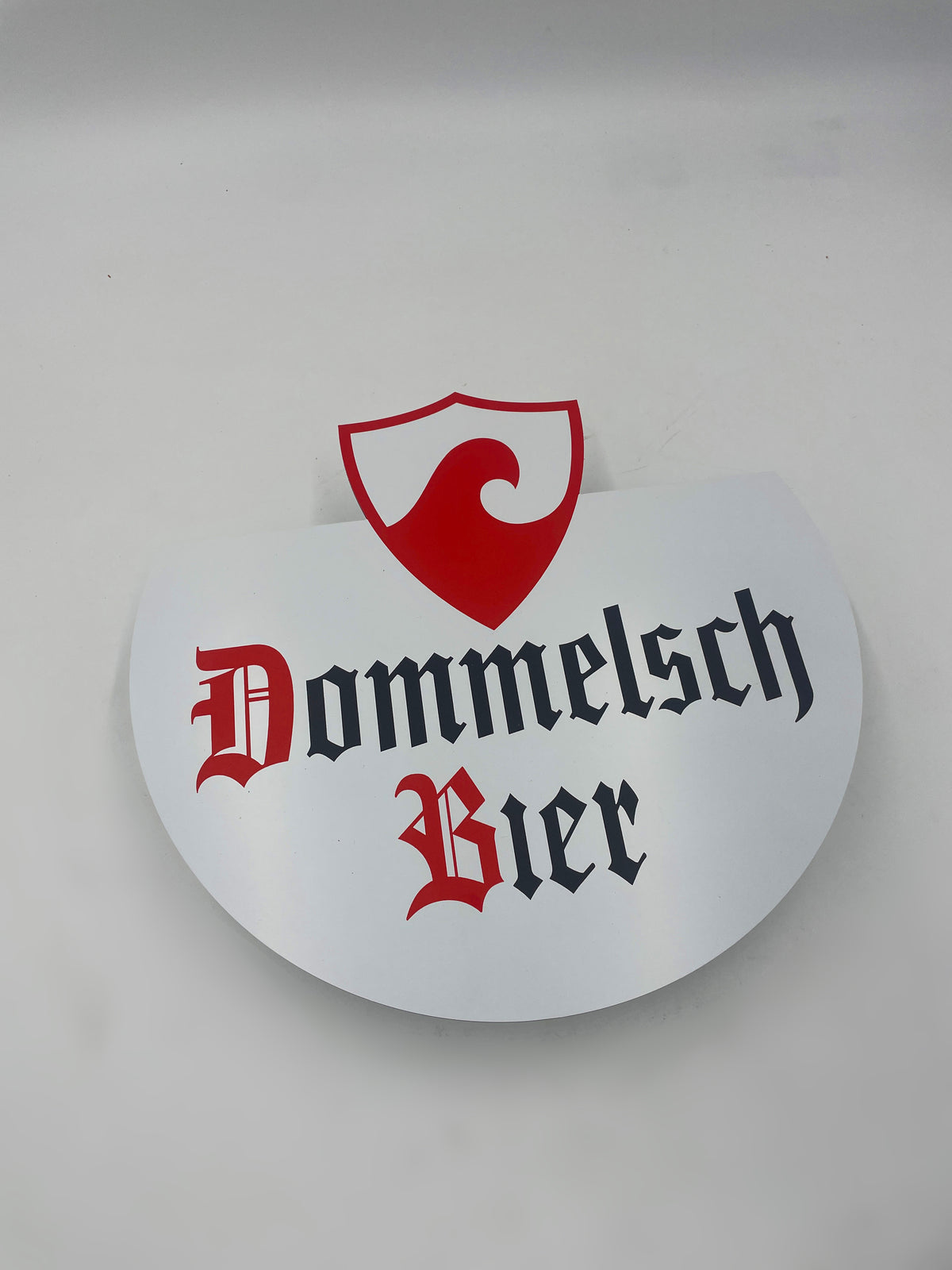 Reclamebord Dommelsch bier schild, aluminium, afm 40x37cm