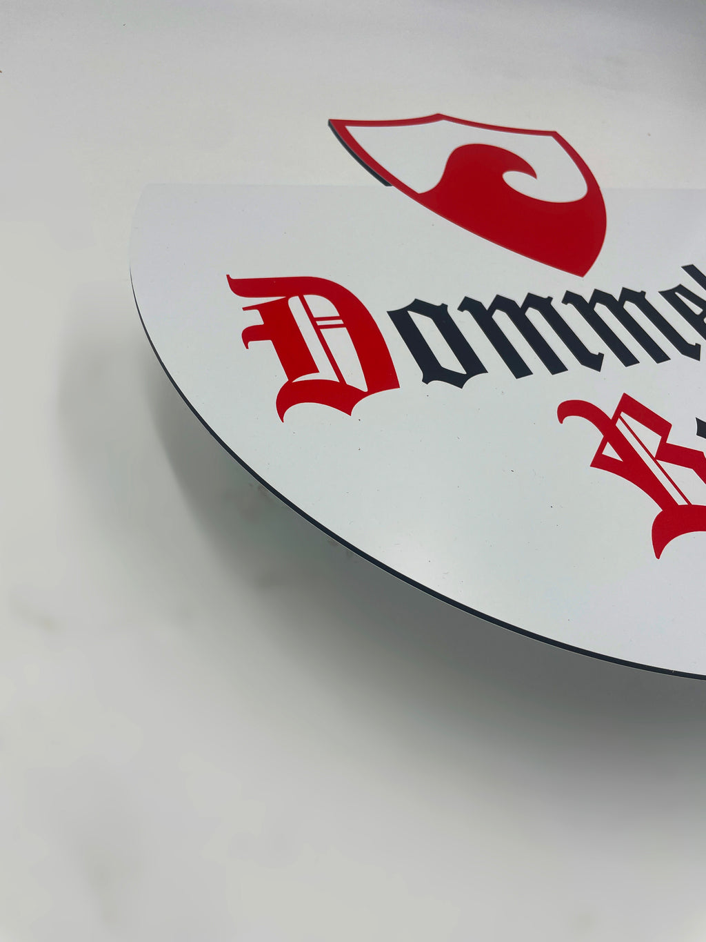 Reclamebord Dommelsch bier schild, aluminium, afm 40x37cm